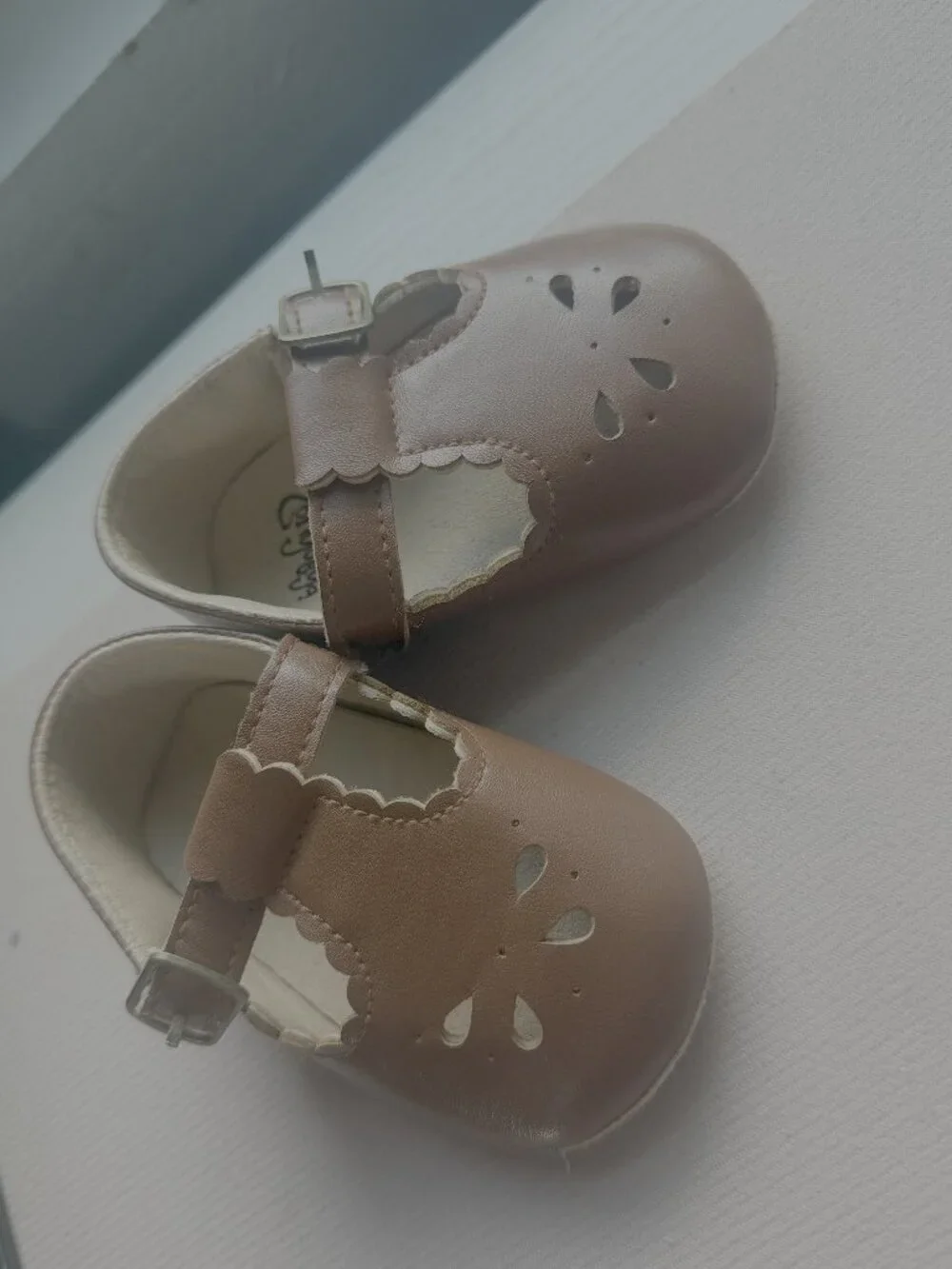 Brown Leather Sandals Baby Girls Size 6–12 Months